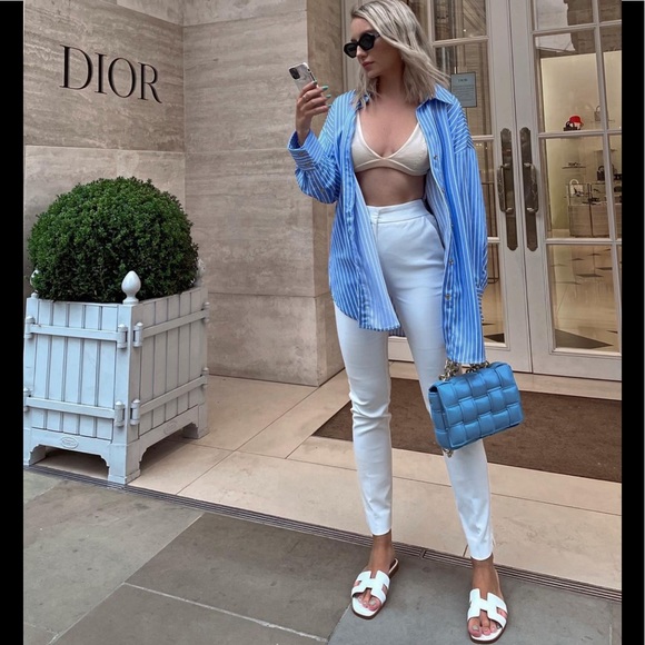 Zara Handbags - New Zara Sheep Leather Crossbody Bag Blue